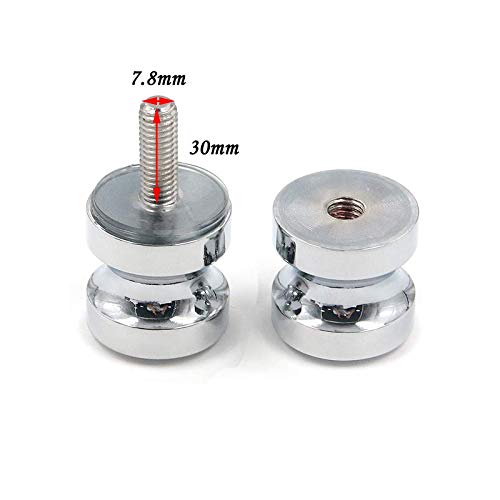 Antrader 2 Pack Aluminum Alloy Solid Back-To-Back Shower Door Knob Glass Door Bathroom Double-Sided Handle Knob Polished Chrome #TOP1