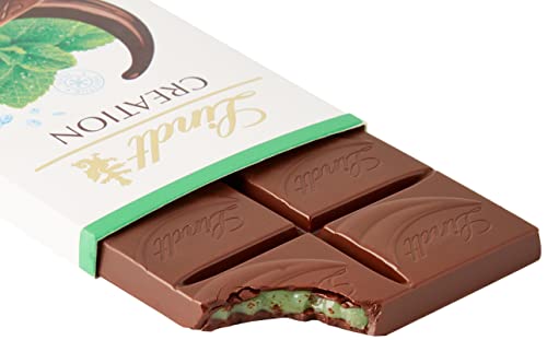 Lindt - Tablette Menthe Frappée CREATION - Chocolat Noir, 150g (Lot de 3)