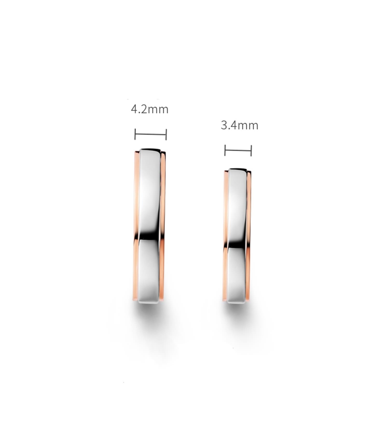 Wycian Anillo de Promesa Hombre Anillo Mujer Plata Oro Rosa Oro Blanco Y Oro Amarillo de 18 Quilates Polaco Talla 23,5 Sólido No Chapado Popular para Esposa Año Nuevo Joyas