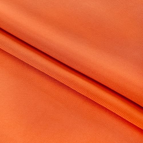 Image of Orange Chiffon Fabric by The Yard Continuous Sheer Arch Fabric 10 Yards | Pre-Cut Chiffon Draping Panels Airy Wedding Arch Draping Fabric 60 inch Wide for Events Backdrop Ceiling Decor DIY Craft Use