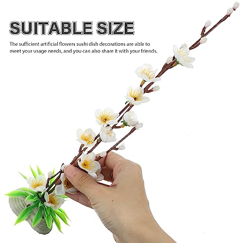 Hemoton Fake Potted Plants 4PcsArtificial Mini Flower Decorative Flower Plant Artificial Flowers for Home Wedding Sashimi Sushi Plate Garden Fish Tank Landscape Table Decoration Aquarium Tank Plants