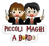 Adesivo per bambini a bordo, piccoli maghi a bordo, gemelli a bordo, vinile facile da atta...