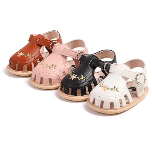 Image of Infant Baby Boys Girls Summer Sandals Party Wedding Dress Flats Shoes Newborn Crib Shoes First Walkers Prewalkers 0-18 Months