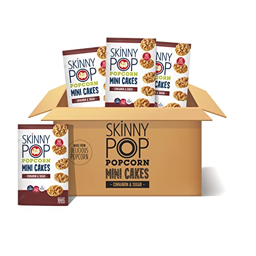 Image of SkinnyPop Cinnamon & Sugar Popcorn Mini Cakes, 4ct, 5oz bags
