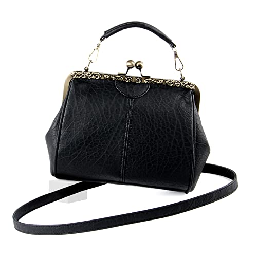 LUI SUI Damen Handtaschen Damen Top Griff Taschen PU Leder Stilvolle Tote Umhängetaschen Geldbörse Schwarz