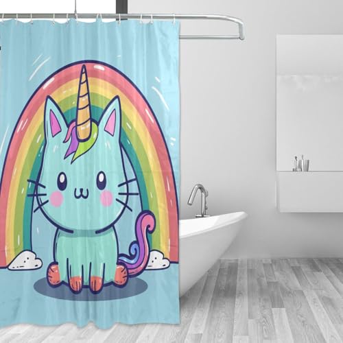 Rideau de douche polyester imperméable avec crochets 168x183 cm lavable - 3