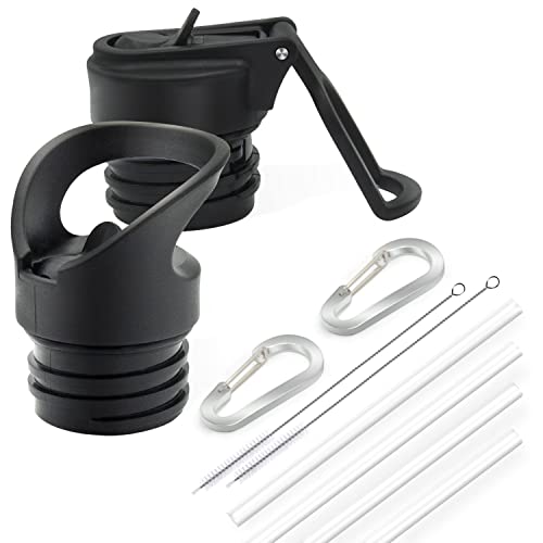 2er-Pack Strohhalmdeckel für Hydro Flask Standard Mouth, Deckel für Standard Mouth Hydroflask, mit Strohhalmen und Strohhalm-Reinigungsbürste Cover