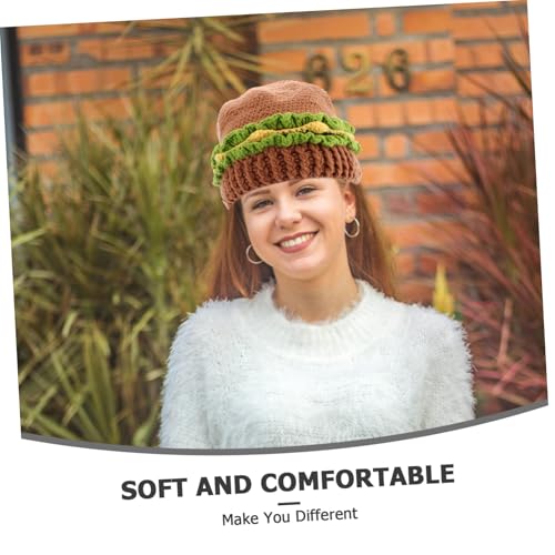 Gorro de hamburguesa para evitar el frio de forma divertida en invierno 7