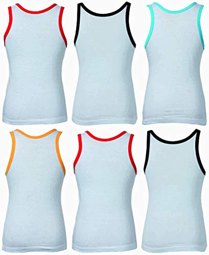 Image of BODYCARE Boy's Cotton Casual Style Round Neck Printed Vest Pack Of 6 (Color & Print May Vary)
