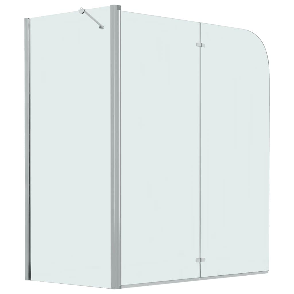 Willood Mampara Ducha 1 Hoja Plegable Pivotante Doble + 1 Hoja Fija Cristal Seguridad Vidrio Templado ESG Cabina Baño Transparente Cierre en L Bañera