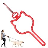 MFJS Taschenhalter für Kakaobeutel mit Clip für Leine, Halterung für Hundekaken, zum Wandern, für Leine, freihändig
