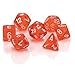 Polyhedral 7-Die Translucent Dice Set - Orange