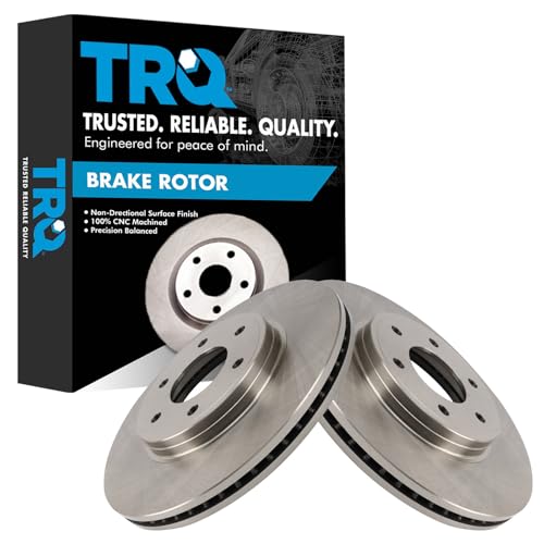 TRQ Front Brake Rotor Set Vented Compatible with 2006-2009 Chevrolet Trailblazer 2008-2009 Saab 9-7x