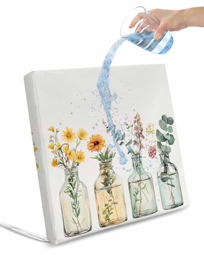 Hokiten Spring Floral Outdoor Cushion Chair Cover Set of 4 - Waterproof Couch Seat Covers, Summer Botanical Watercolor Flowers Patio Furniture Protector Cushions Slipcovers for Sofa/RV, 22