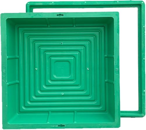 Cubre La Tapa De La Orilla De La Hierba, Cuadrado Invisible Invisible Tapa De Tapa De Tapa De La Tapa Del Tanque Séptico Con Marco Para El Césped/jardín/patio/parques(Size:50x50cm/19.7x19..7inch)