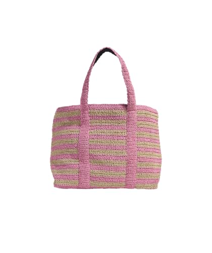 Bolso Tote de paja mediano para mujer miniatura 2