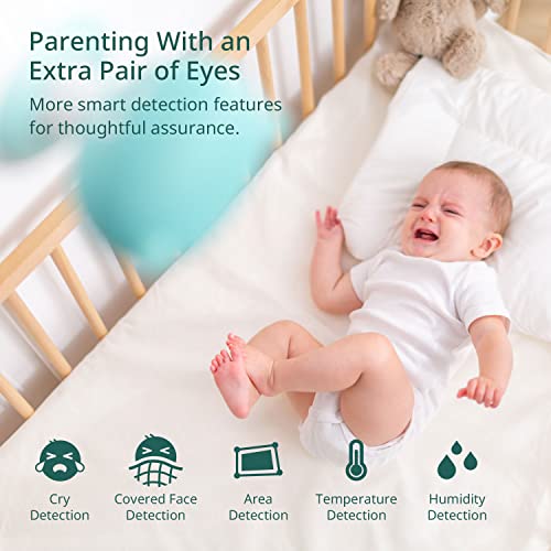 Pixsee Smart Video Baby Monitor, Full Hd Camera And Audio With Night Vision, Cry Detection, Temperature Humidity Sensors, 2 Way Talk, Encrypted Wireless Wifi For Phone App, Supports Alexa #TOP1