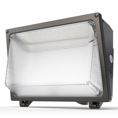 Litezone LED Wall Pack Light: 120W 18000LM Glass Lens Wall Pack Lights Outdoor LED,LED Wall Pack...