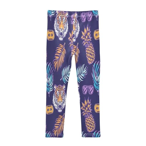 Toddler Girls Leggings Printed Yoga Pants Leggings Pineapple Leaves Tiger for Kids2