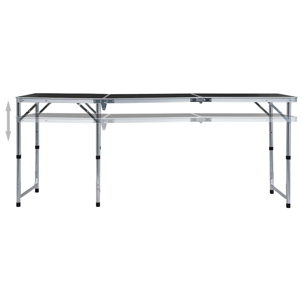 Składany stół kempingowy, aluminiowy stół piknikowy 180 x 60 cm
