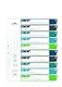 Durable Register 1-10, A4+ hoch, beschriftbares Indexblatt, 100% recycelbar, mehrfarbig, 679527