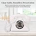 Audio Guest Book Wedding Phone, Wireless Audio Guestbook Phone, Assemble & Reusable Voicemail Recording for Weddings, Graduation Parties and Banquets, Alternative Retro Style (White)