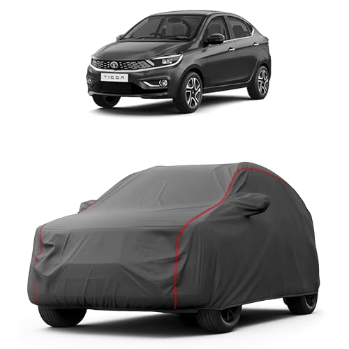 Image of Heavy-Duty Car Cover for Compatible with Tata Tigor (2017 to 2025 All Models) Deluxe Car Protection Cover - Waterproof & UV-Resistant All-Season Exterior Protection