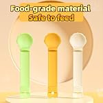 2pcs Cat Strip Feeder, Happy Spoon for Cats, Lickable Squeezable Creamy Treat, Wet Treats Dispenser, Cat Treat Spoon Squeeze, (Beige&Green/Beige&Orange) - Image 5