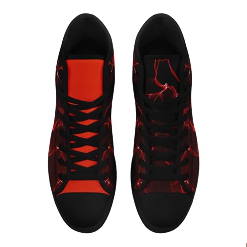 Unisex Skull High Tops for Women Cool Design Black Canvas Shoes Classic Lace Up Fashion Sneakers Streetwear2