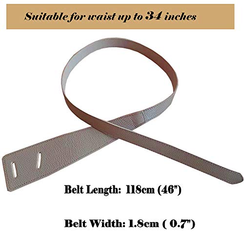 Alaix Women's Leather Belt Dress Belt For Jeans Jumpsuit Coat Fashion Tie A Knot Genuine Leather Waist Belt Beige #TOP2