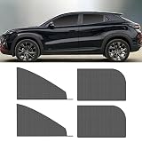 Fogfar 4 PCS Car Side Window Shades, Car Sunshade Screen Window Mesh, Double Layer Design Car Front