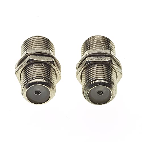 Keple RF Coaxial Cable Coupler, Pack of 2, F Type Socket To F Type Socket Adapter, Female Barrel Zinc Body Connectors - Image 3