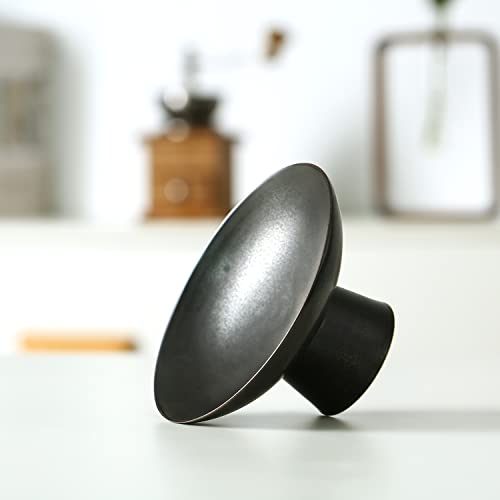 Porcelain Footed Bowl,Small Cute Snack Bowl For Ice Cream Dessert, Miso Soup, Side Dishes, Condiment (Black) #TOP3