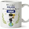 MUGFFINS Tazza Da Tè Per Poliziotti - Ceramica Bianca 350ml, Regalo Divertente Per Uomini E Ragazzi, Lavabile In Lavastoviglie E Microonde