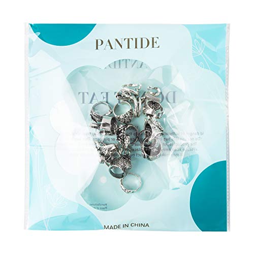 Pantide PT-PUNK RINGS 16PCS Vintage Silver Punk Rings Set thumb #4