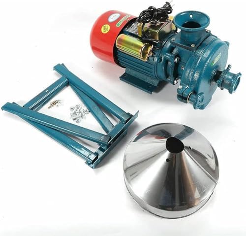 Commercial Electric Grain Mill Crusher - Heavy Duty Wet & Dry Cereal Grinder with Funnel, Ideal for Corn, Wheat & Grains - High Efficiency Feed Mill for Home & Business