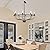 ONESMING Modern Black and Gold Chandelier for Dining Room