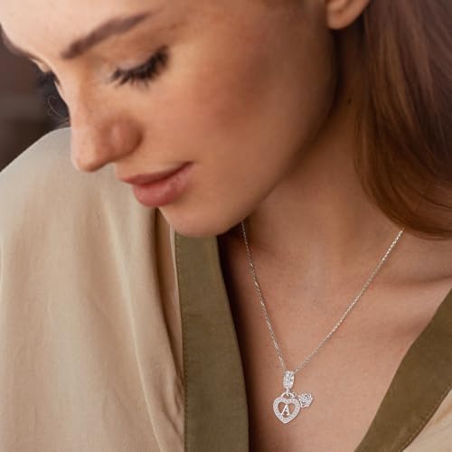 Letter Charms for Charms Bracelet: Silver Heart Alphabet Initial Dangle Charms Bead for Bracelets and Necklaces, Birthday Mother's Day Christmas Jewelry Gifts For Women3