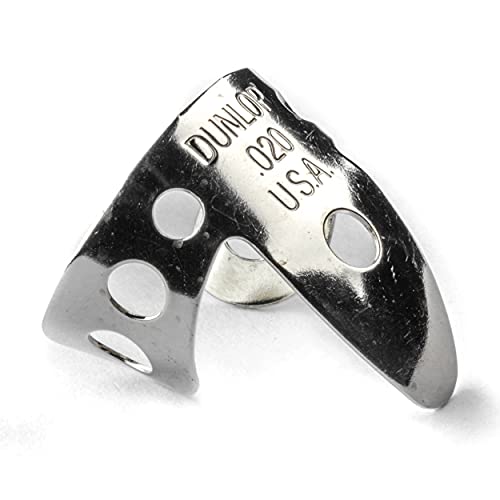 Jim Dunlop 33P013 - Plettri Per Pollice E Dita, In Nichel, Colore: Argento, 0,3 Cm 20 .020 - 2