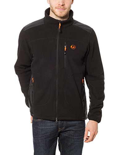 Ultrasport Stalwart - Forro polar deportivo / de trabajo para hombre, color negro / naranja, talla M