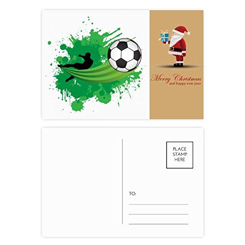 Cartes postales Père Noël Fly Soccer : lot de 20 pour correspondances de Noël