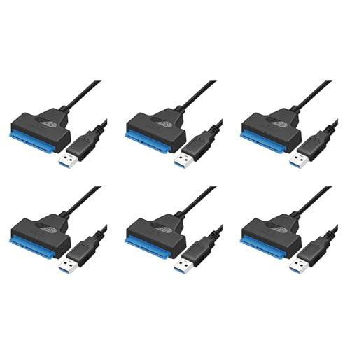 HuddyFee 6X USB P[u 3 - USB 3.0 A_v^[ USB A_v^[ P[u T|[g 2.5 C` Ssd Hdd n[h hCu