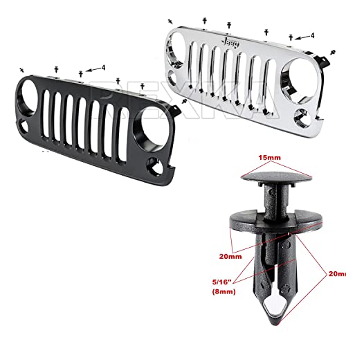 Rexka 80Pcs Grille Fender Flare Hardware Kit For 2007-2018 Jeep Wrangler Jk & Unlimited Jk 68039280Aa 6030441 6506007Aa 6503598 #TOP4