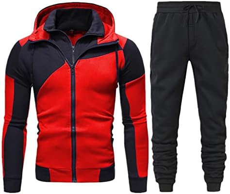 Larisalt Graphic Hoodies for Teens Track Suits for Men Set Full Zip Sweatsuit Outdoor Jogging Men Tracksuits H02