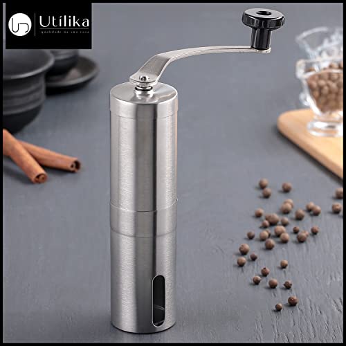 Moedor De Café Inox/cerâmica Compacto c/Regulagem De Tamanho