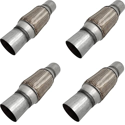 Exhaust Flex Pipe Stainless Double Braid 2" X 6" X 10" Inch Long, Heavy Duty (Tobo De Acordion) #TOP4