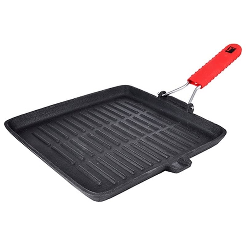 Asadora Negro Hierro Fundido - Bergner En Oferta Asador Cuadrado Hierro Fundido Bergner Barbacoa 26,5X2,1X28 Cm