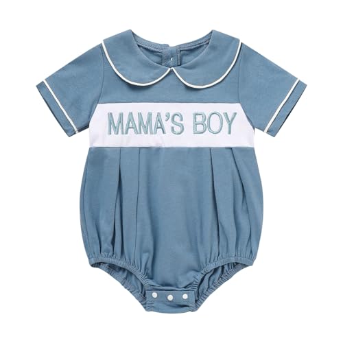 Image of GRNSHTS Baby Boy Summer Clothes Cute Newborn Boy Outfits Short Sleeve Baby Boy Spring Romper Bodysuit Jumpsuit Boys One-Piece