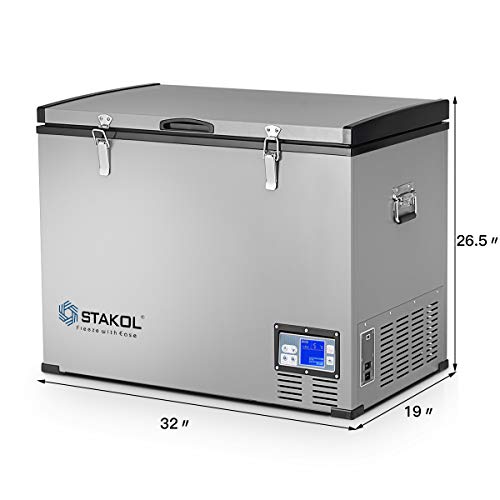Image of Car Refrigerator, Vehicle-mounted Refrigerator, Car Truck Mini Freezer, Single-door Mini Freezer for Car Use, 115L Single Door Car-held Mini Refrigerator for Self-driving Travel Use
