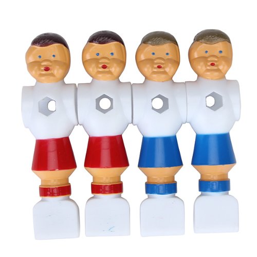 4 PCS Old Style Foosball Soccer Table Men Player (Red and Blue)